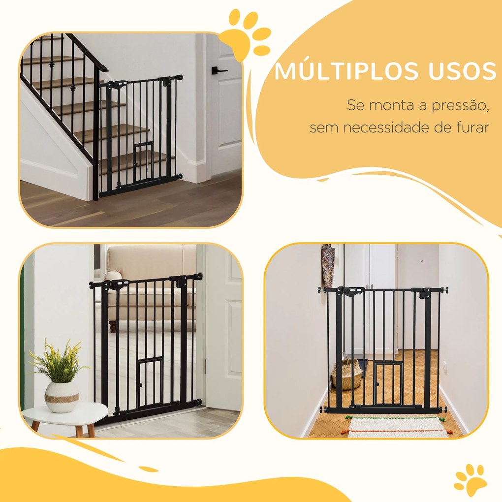 PawHut Barreira de Segurança para Cães Animais de Estimação 74-80cm pa