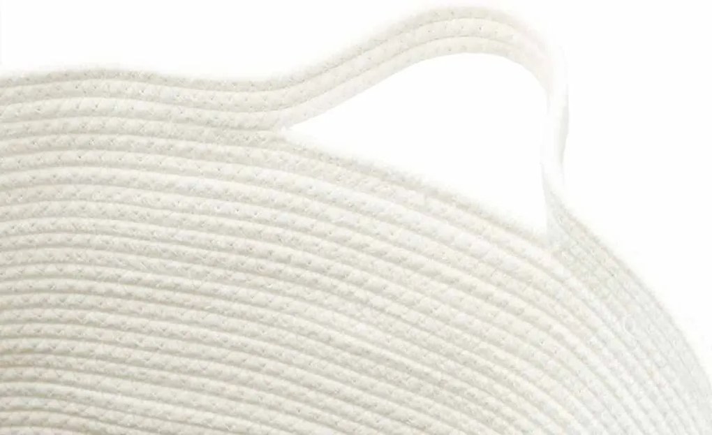 Cesto de arrumação Ø49x65 cm algodão preto e branco