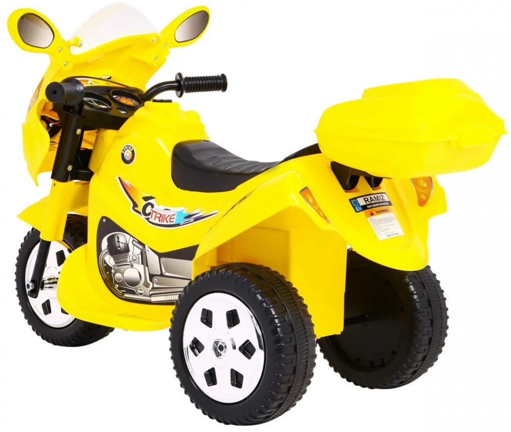 Mota elétrica para crianças 6V, Motorek BJX-088 1,5 a 4 anos Amarela