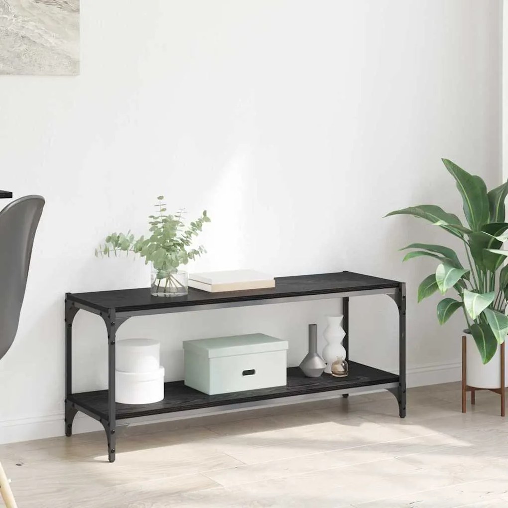 vidaXL Gabinete para TV Carvalho Preto 100x33x41cm