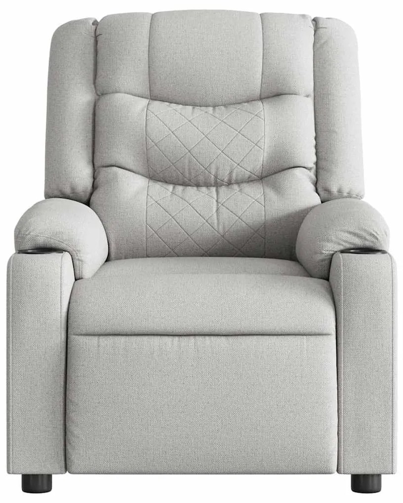 Cadeira de massagem reclinável tecido cinzento