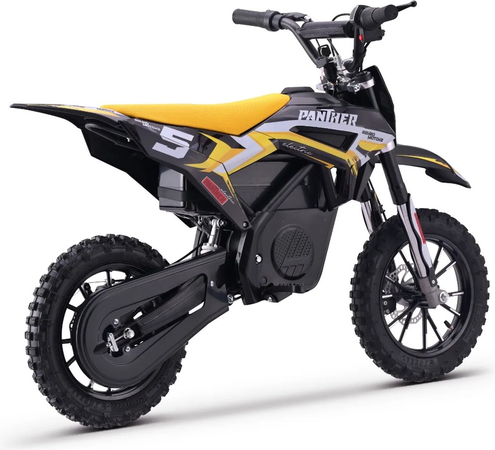 Moto elétrica de cross para crianças Motors Panther 550W Amarela