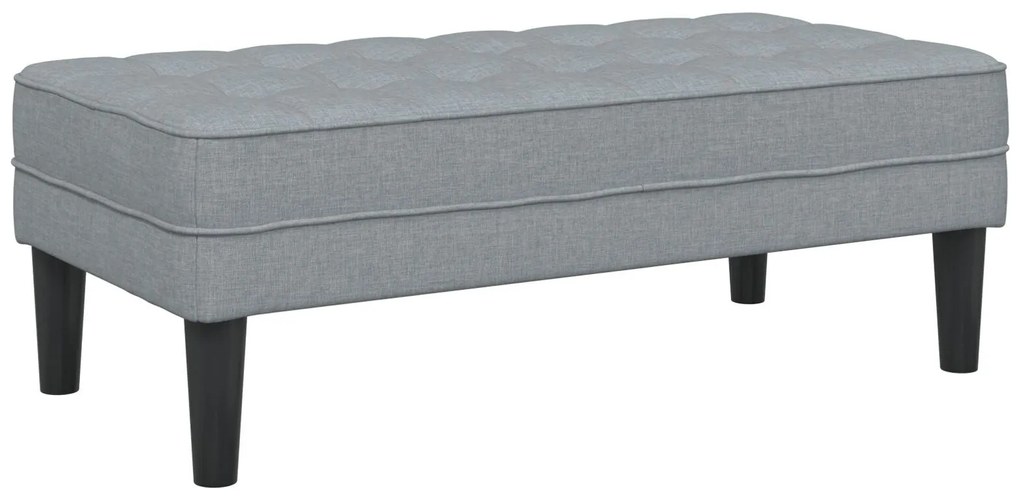 Banco vidaXL Cinza claro 113x57x39 cm Tecido