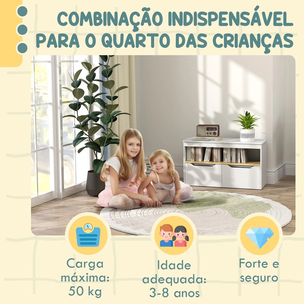 AIYAPLAY Organizador de Brinquedos Móvel de Arrumação Infantil com 2 G