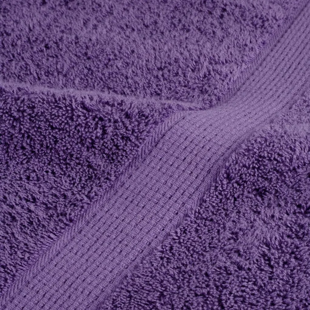 8pcs Conjunto toalhas banho premium SOLUND 600 gsm roxo