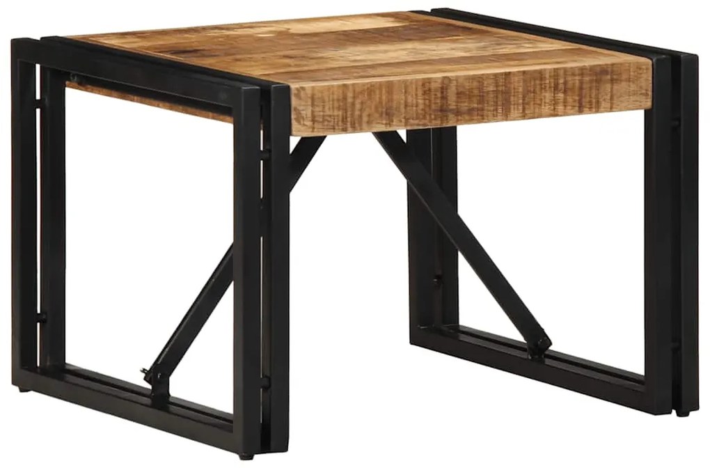 Mesa de centro 50x50x35 cm madeira de mangueira áspera maciça