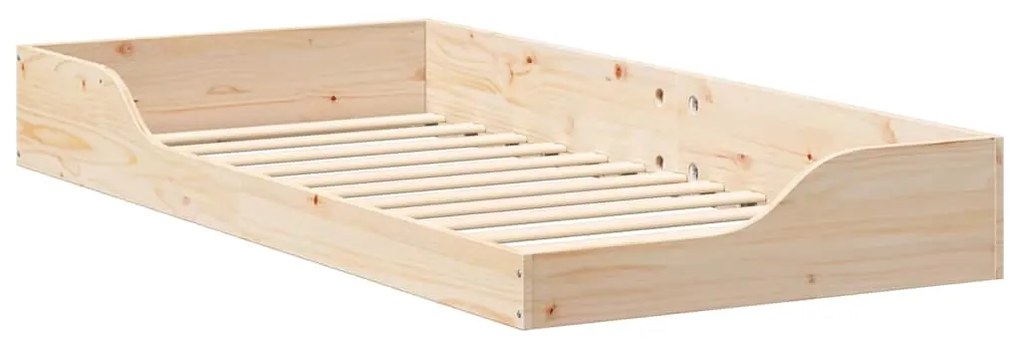 Estrutura de cama de chão Castanho 100 x 200 cm