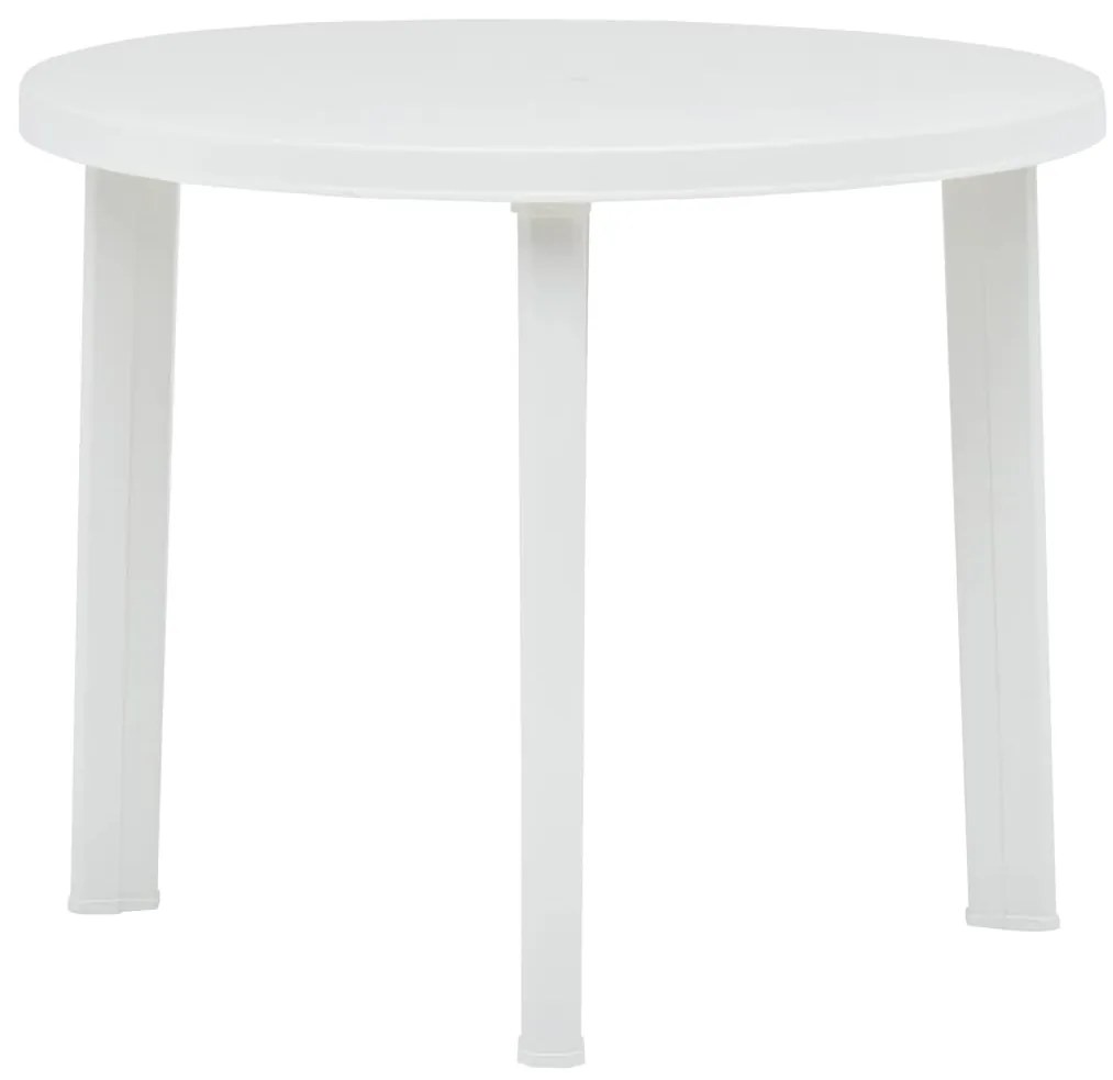 Mesa de jardim 89 cm plástico branco