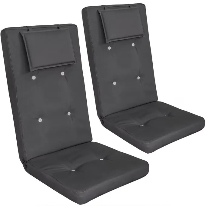 Conjunto de 2 almofadas para cadeira Vanamo 118x45x7cm cinza