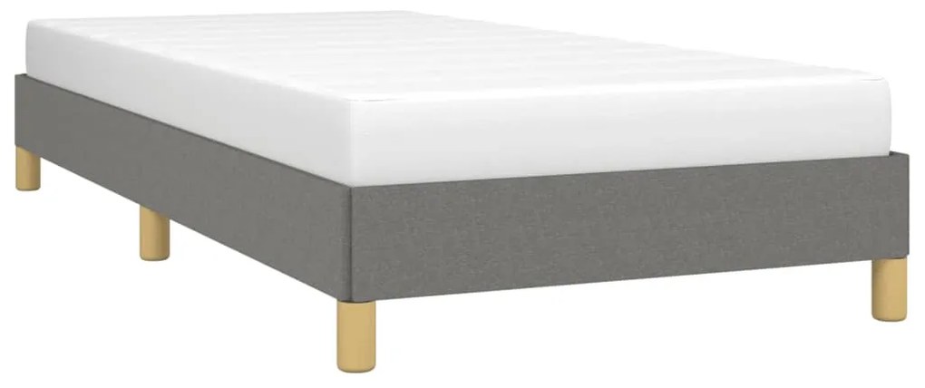 Estrutura de cama sem colchão 90x200 cm tecido cinzento-escuro