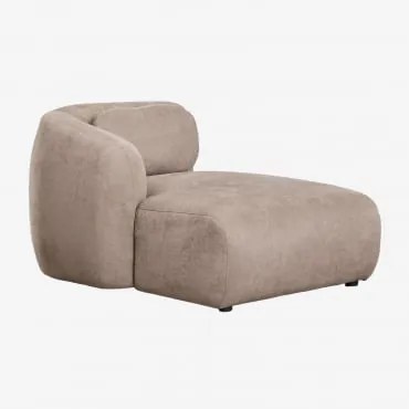 Módulo Chaise Longue Esquerdo Para Sofá Modular Em Chenille Coquette Chenille Castanho Trigo - Sklum