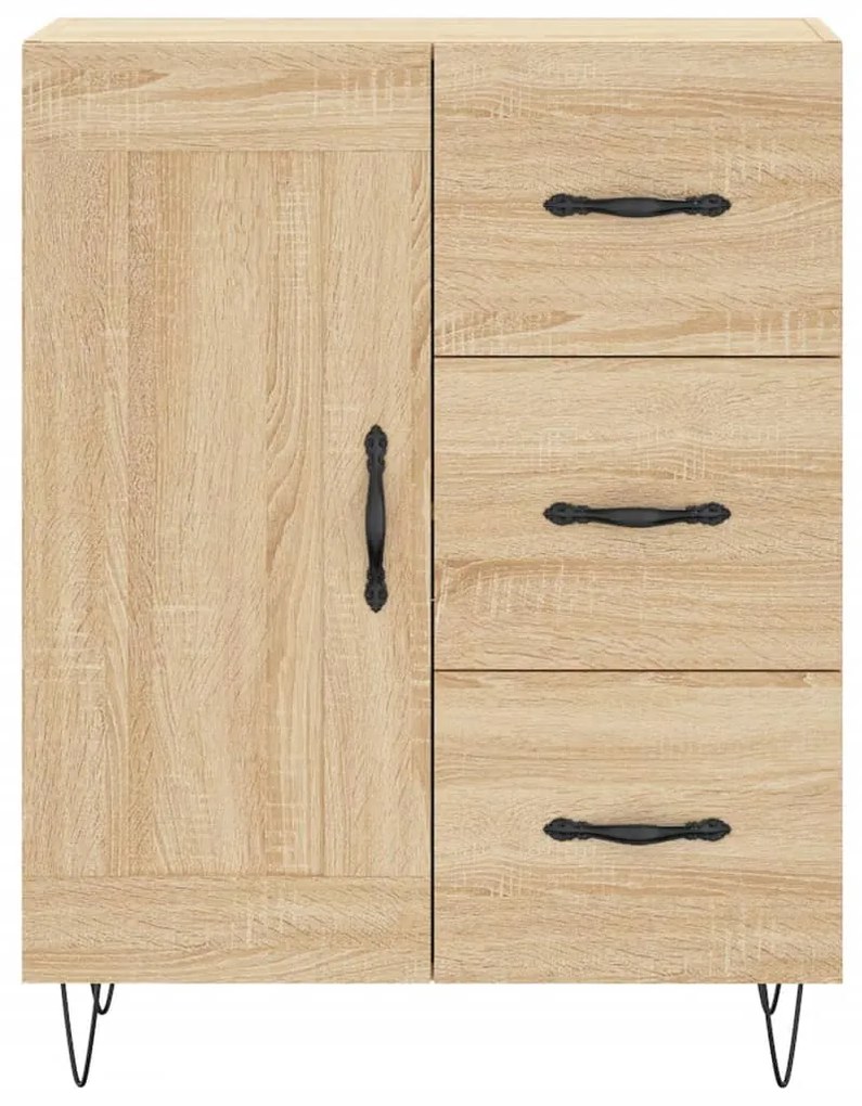 Armário alto 69,5x34x180 cm derivados de madeira cor sonoma