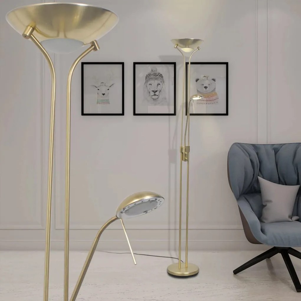 vidaXL Candeeiro de pé LED regulável 23 W