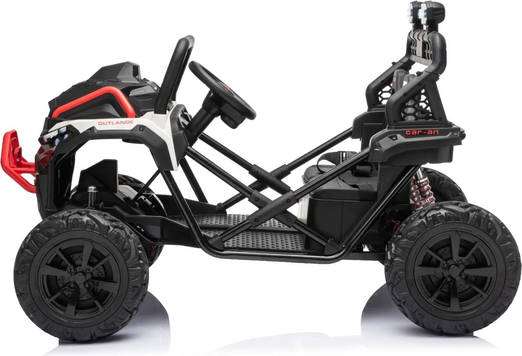 Carro elétrico para Crianças 3 a 8 anos, 12V 4x4 Buggy Sport OUTLAND, Rodas de espuma EVA, Controle remoto Branco
