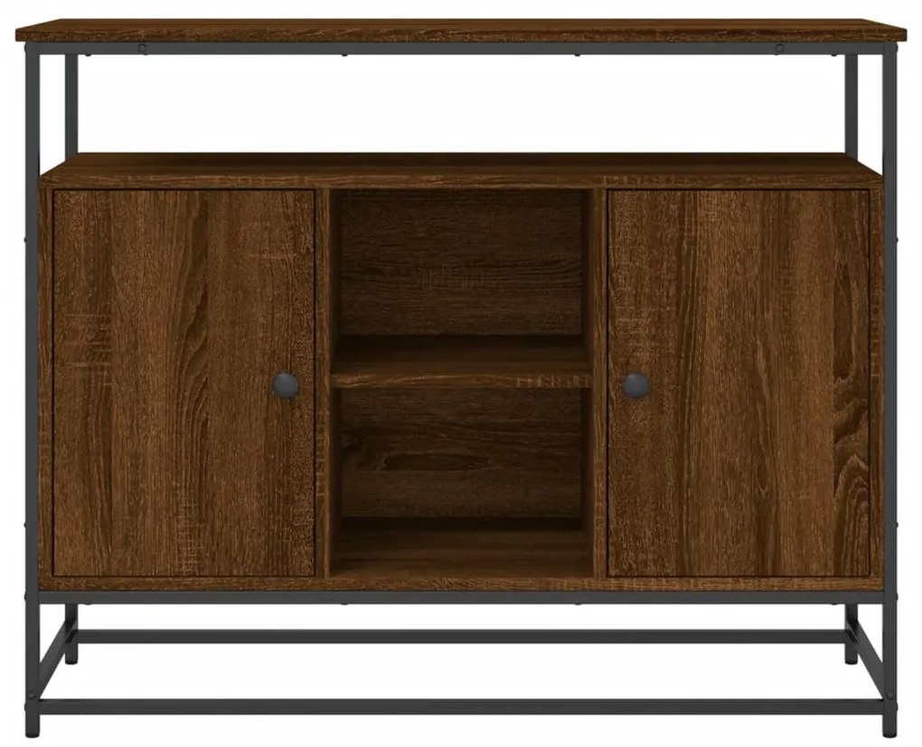 Aparador 100x35x80 cm derivados de madeira carvalho castanho