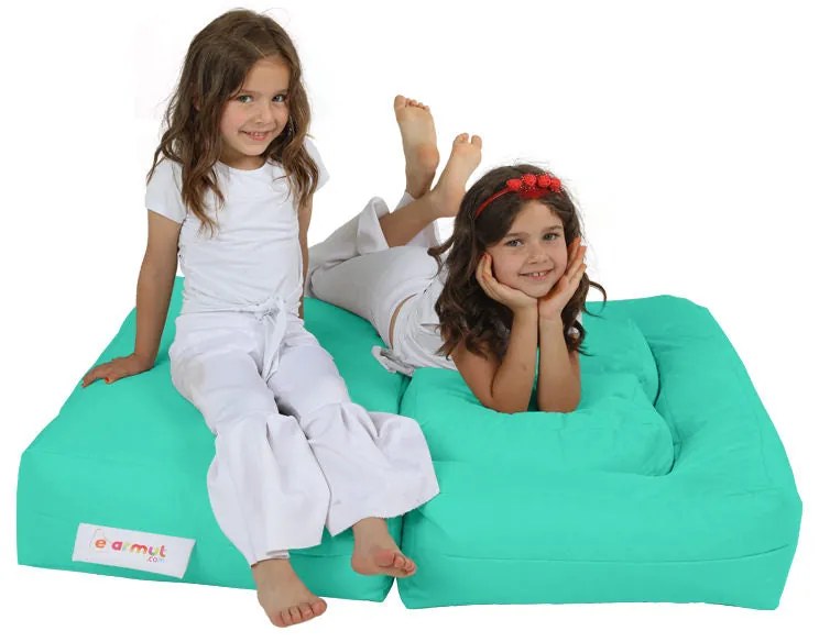 Pufe de Jardim Kids Double Seat – Turquesa – 100x40x50 cm | Tribo Home