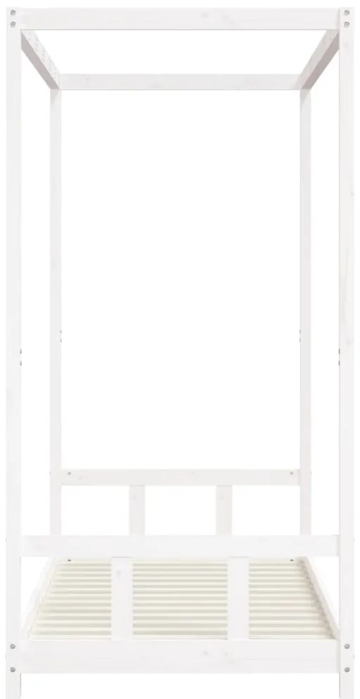 Estrutura de cama infantil 90x190 cm pinho maciço branco