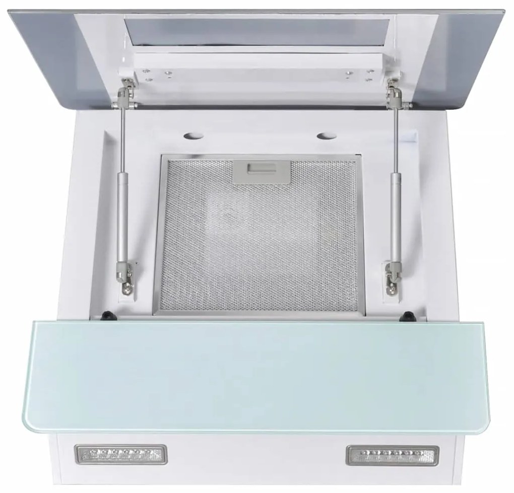 Exaustor 600 mm vidro temperado branco