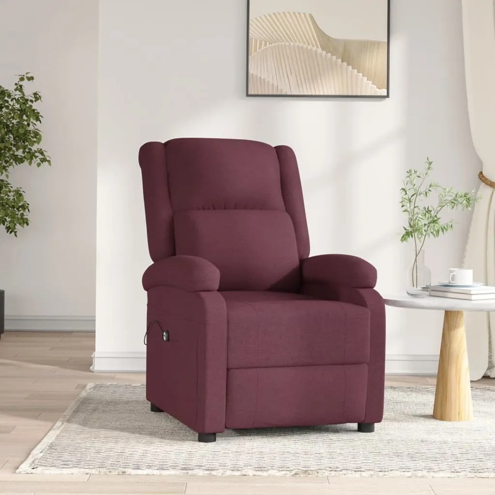 3098359 vidaXL Poltrona elétrica reclinável tecido roxo