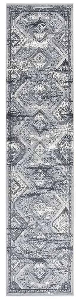 vidaXL Passadeira 80x350 cm polipropileno cinzento oriental