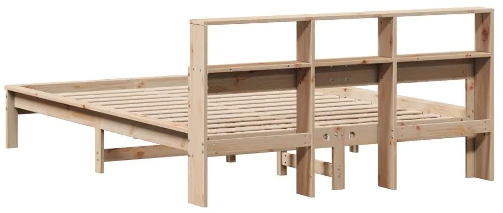 Cama com estante sem colchão 120x190 cm pinho maciço