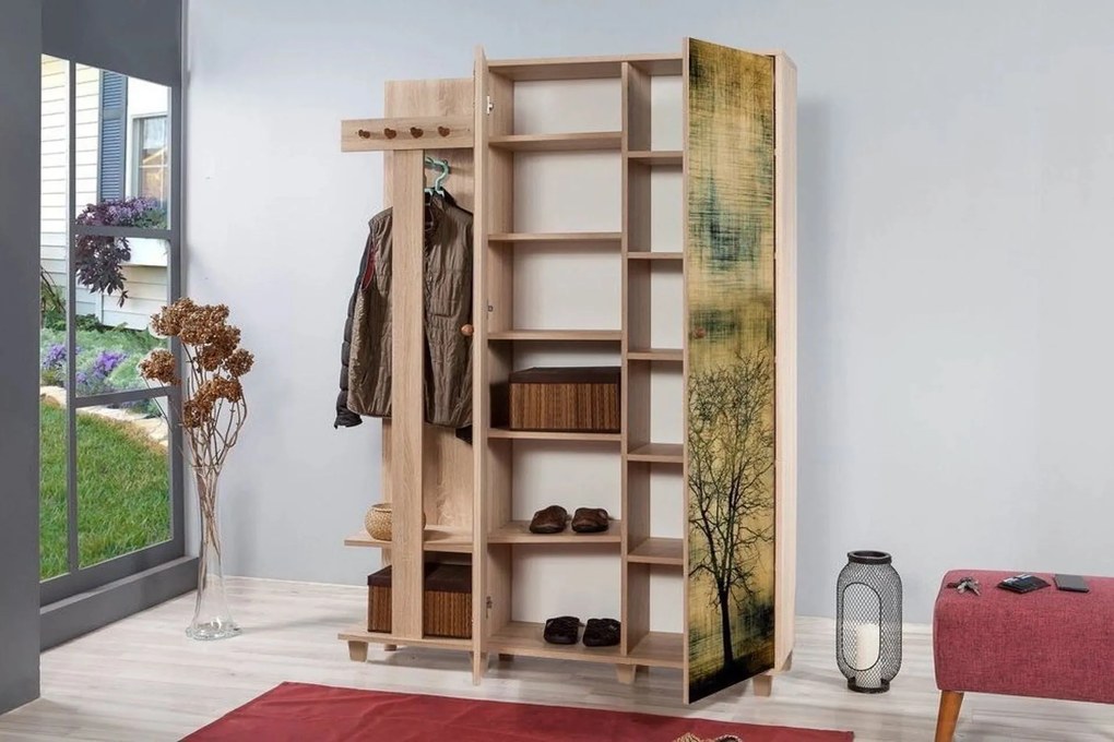 Cabide Garmanto – Carvalho Sonoma – 135 cm x 194 cm x 36 cm