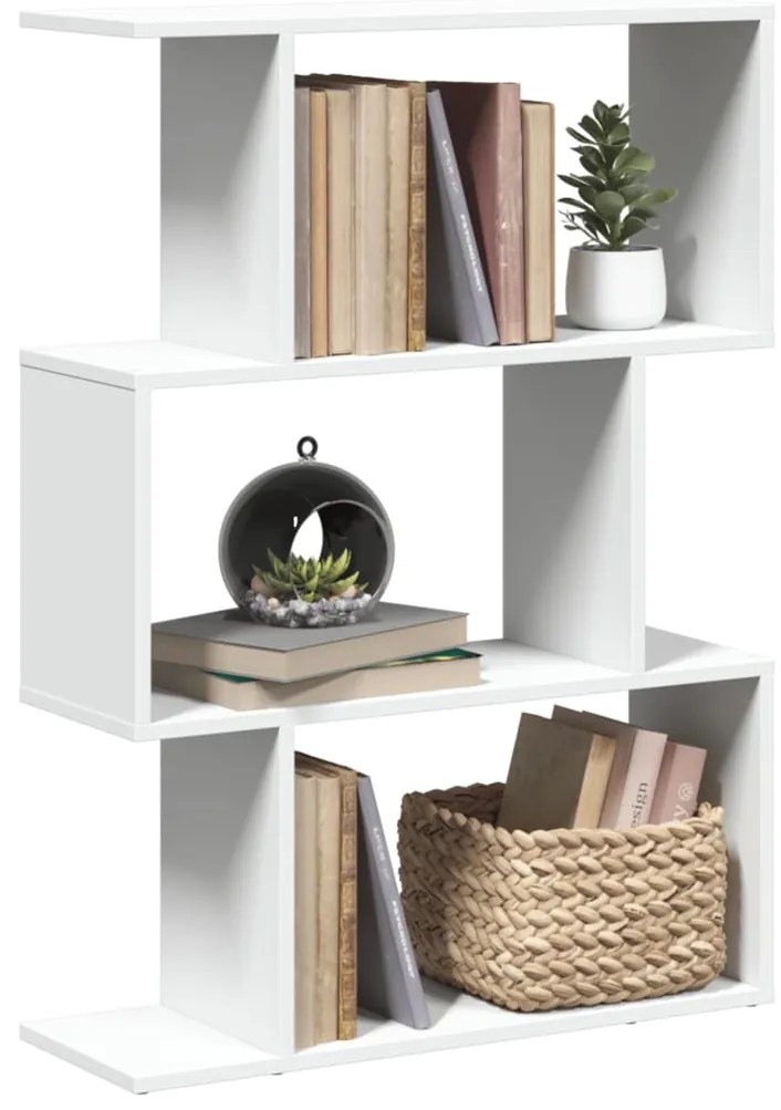 vidaXL Estante divisória 3 níveis 70x24x97 cm derivados madeira branco