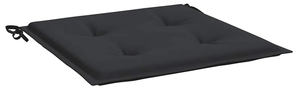 Almofadões p/ cadeiras jardim 6 pcs 40x40x4 cm oxford preto