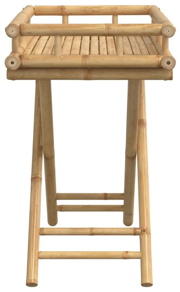 Mesa tabuleiro dobrável 60x40x68 cm bambu