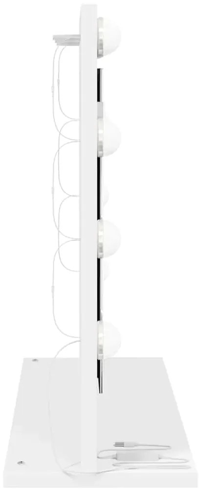 Espelho de Toucador com Luzes LED Branco 60x45x18 cm