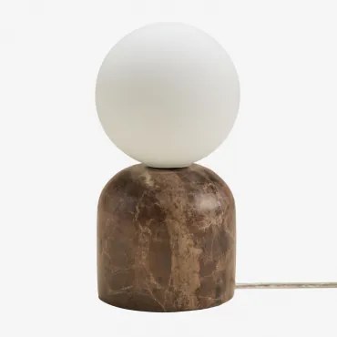Candeeiro De Mesa Em Pedra Natural Tumkur Mármore Castanho Emperador - Sklum