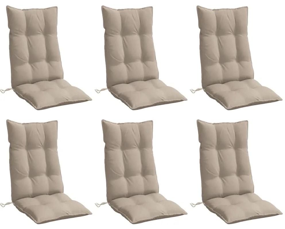 Almofadões cadeira encosto alto 6pcs oxford cinza-acastanhado