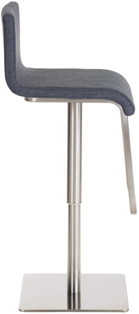 Banco de bar Limon em tecido 41 x 80-103 x 46 cm Cinzento escuro