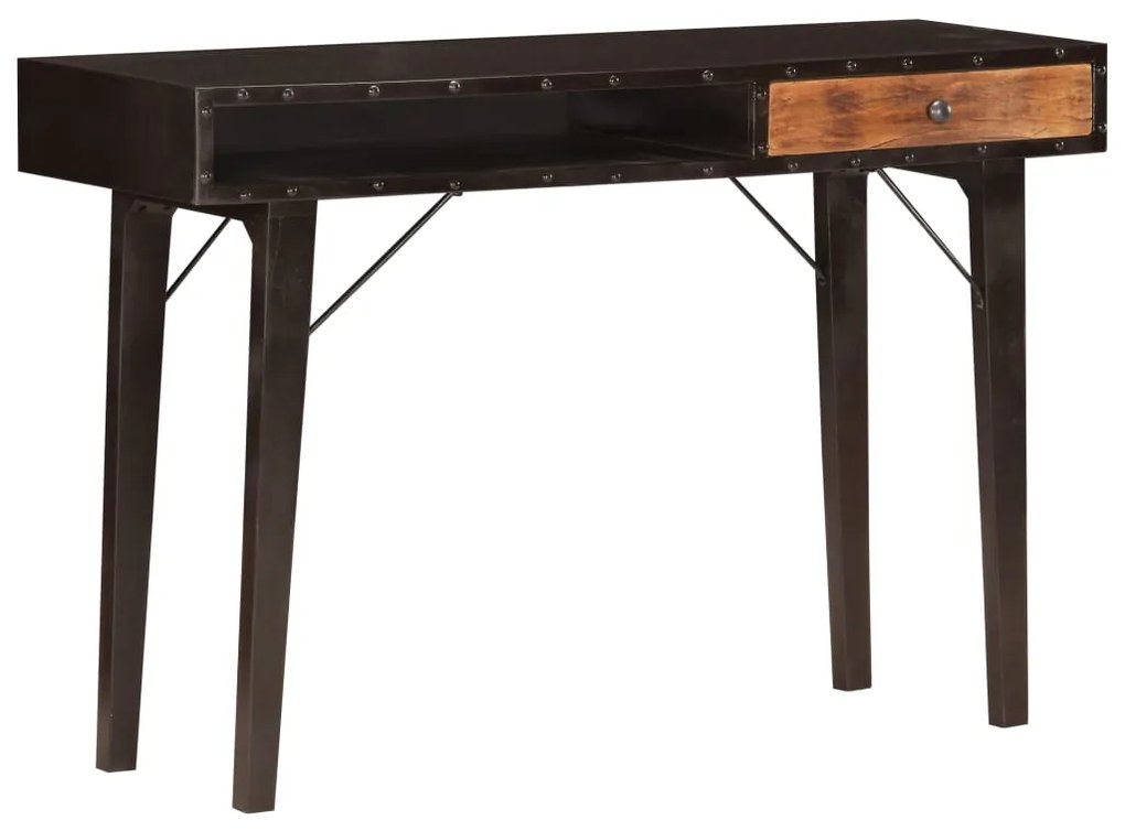 Mesa consola 118x35x76 cm madeira recuperada maciça