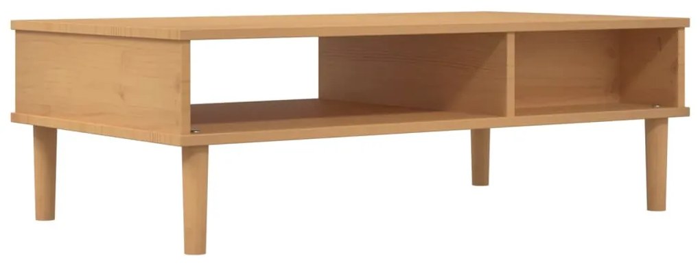 Mesa de centro SENJA 100x55x33 cm pinho maciço castanho