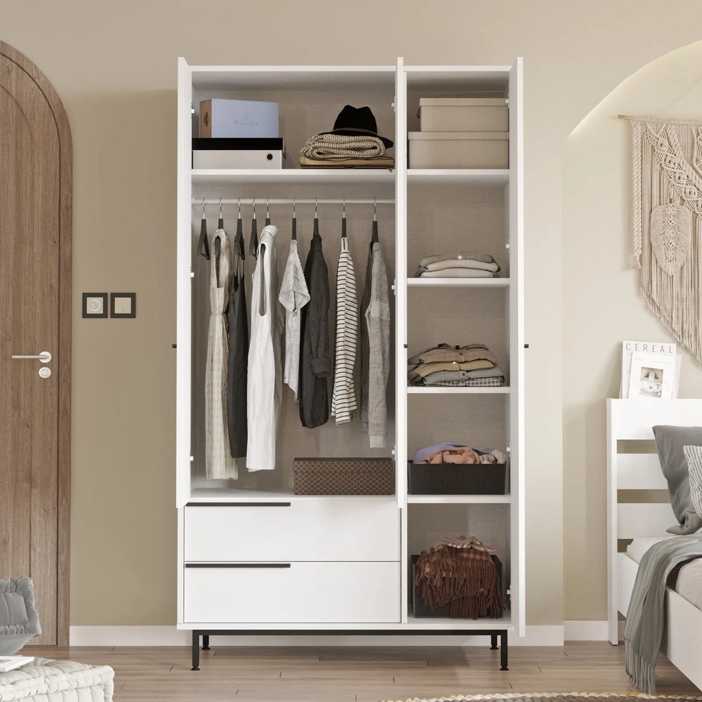 Roupeiro ON15 – Branco – 112,2x195,6x55 cm