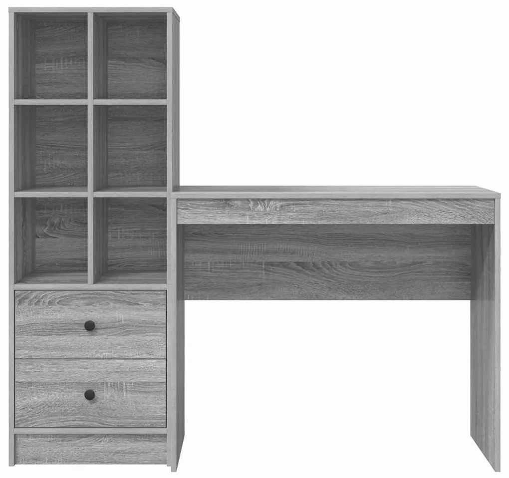 Mesa com Armazenamento Cinza Sonoma Madeira Derivada