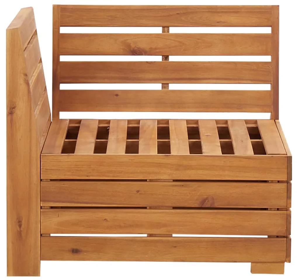 Sofá de canto seccional c/ almofadões madeira de acácia maciça