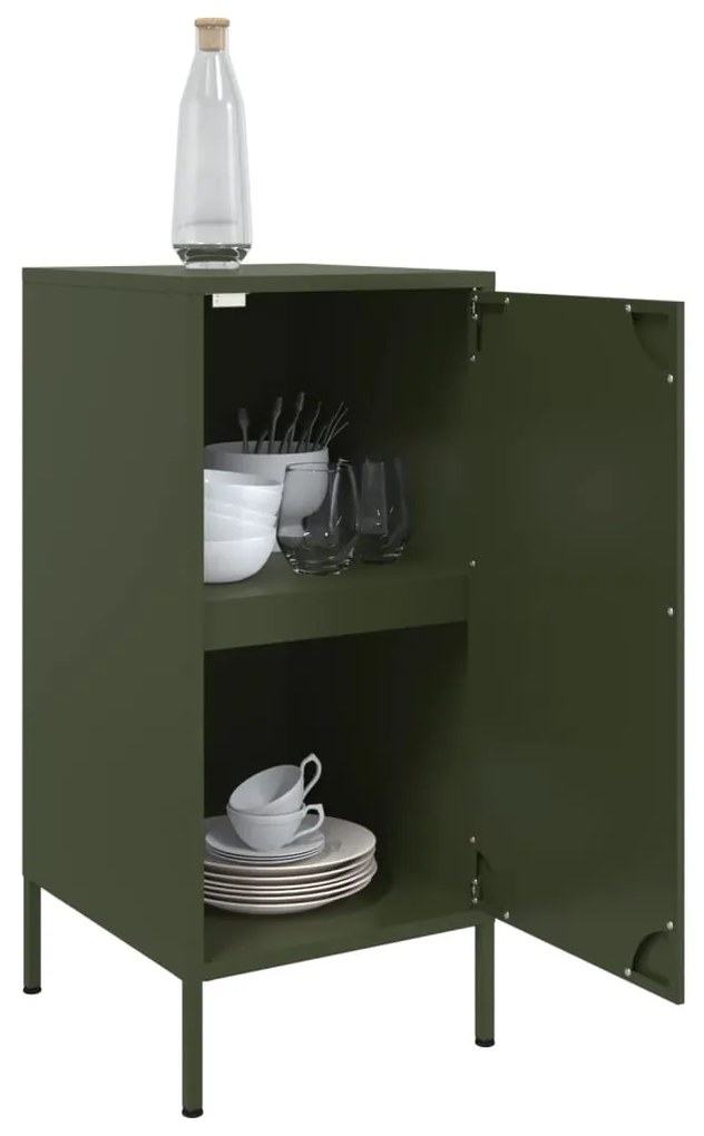 Aparador 36x39x79 cm aço verde azeitona