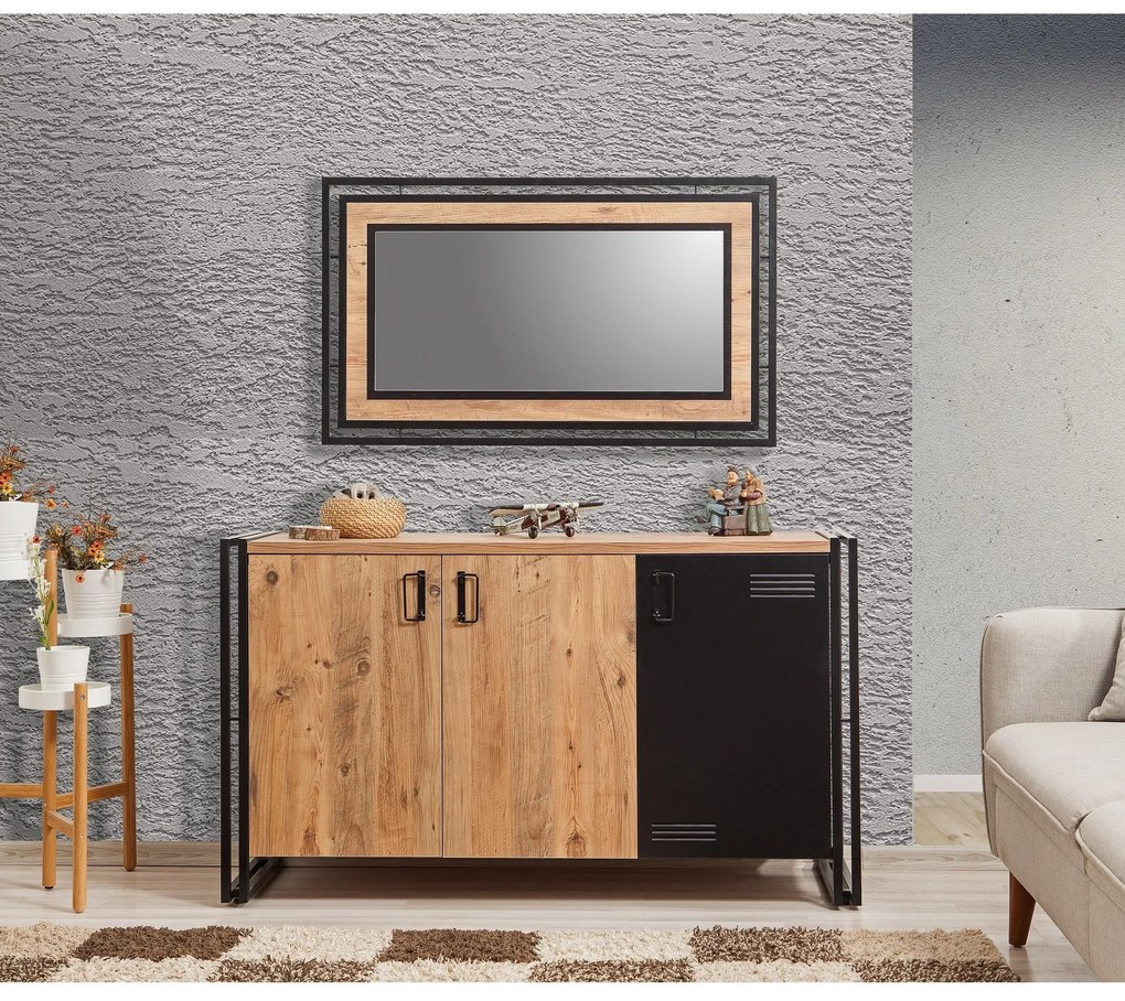 Console Cosmo – Atlantic Pine Black – 140x80x45 cm