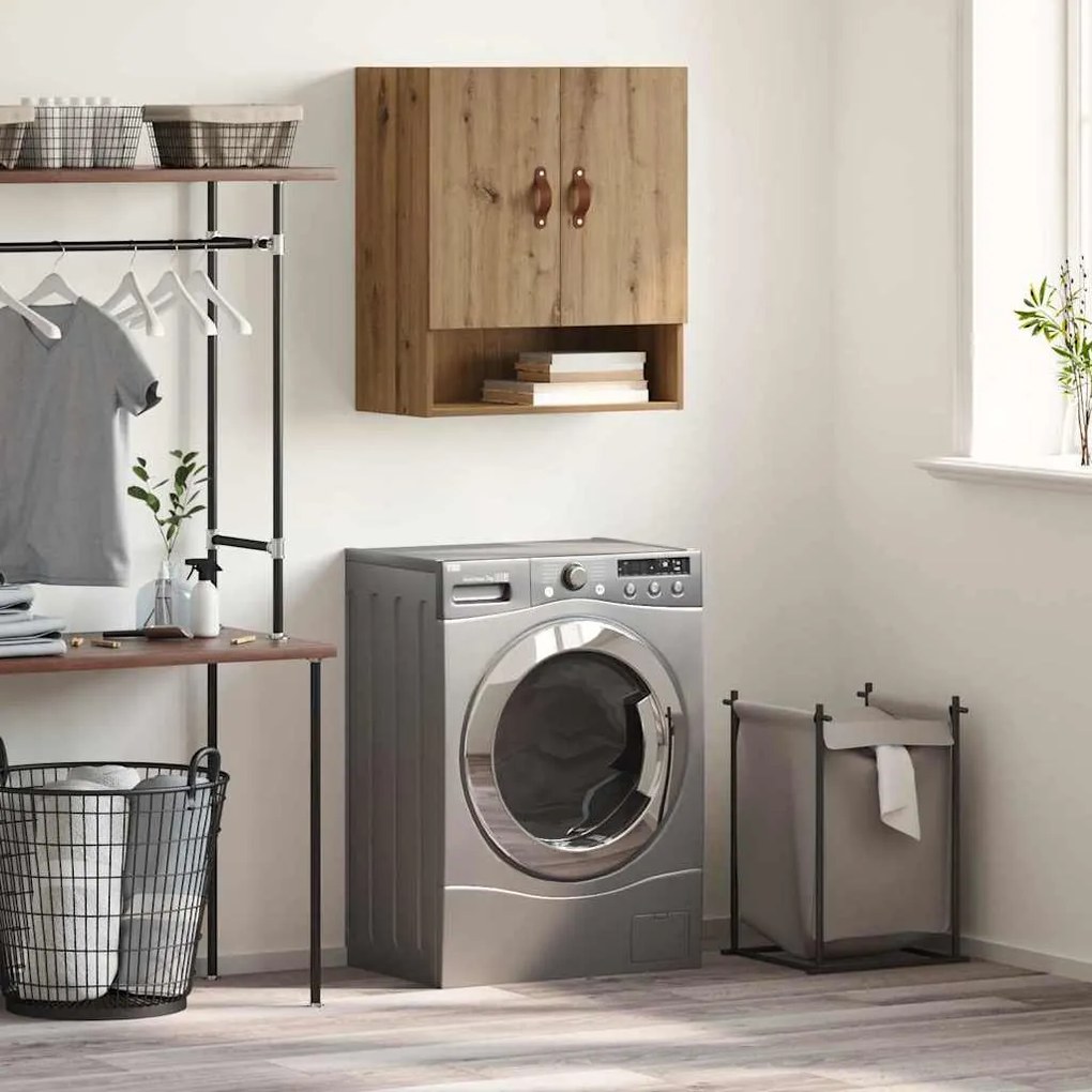 vidaXL Armário de Parede carvalho artisiano 60 x 31 x 70 cm