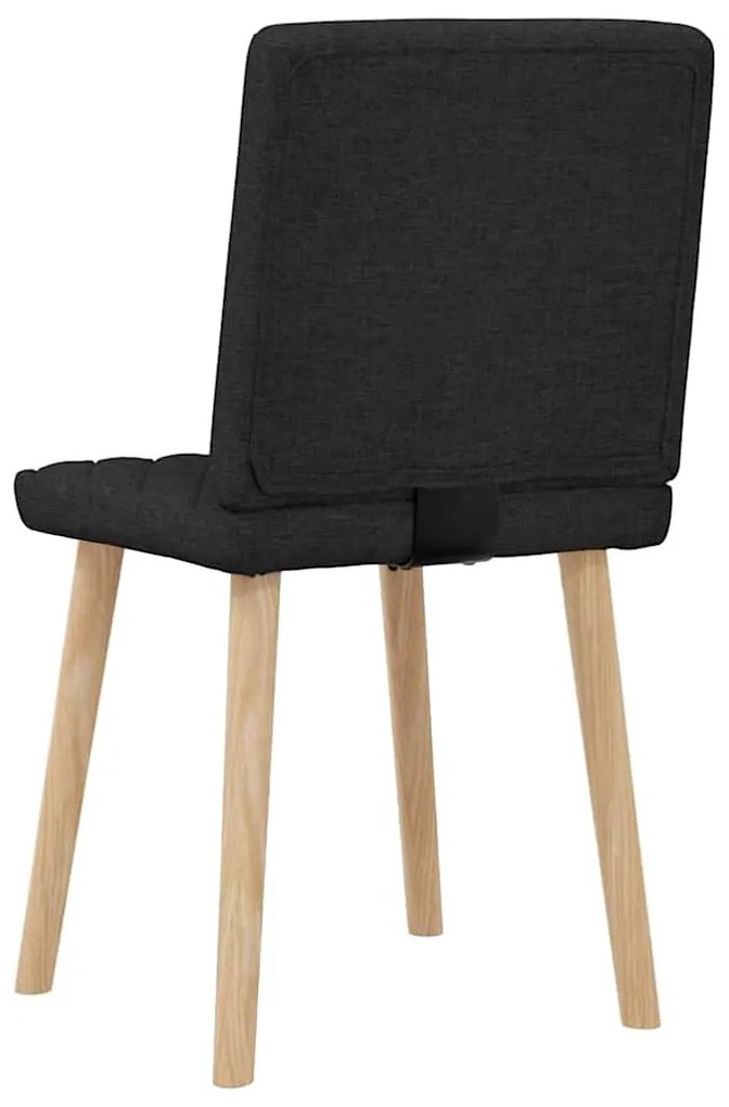 Cadeiras de jantar 2 pcs tecido preto