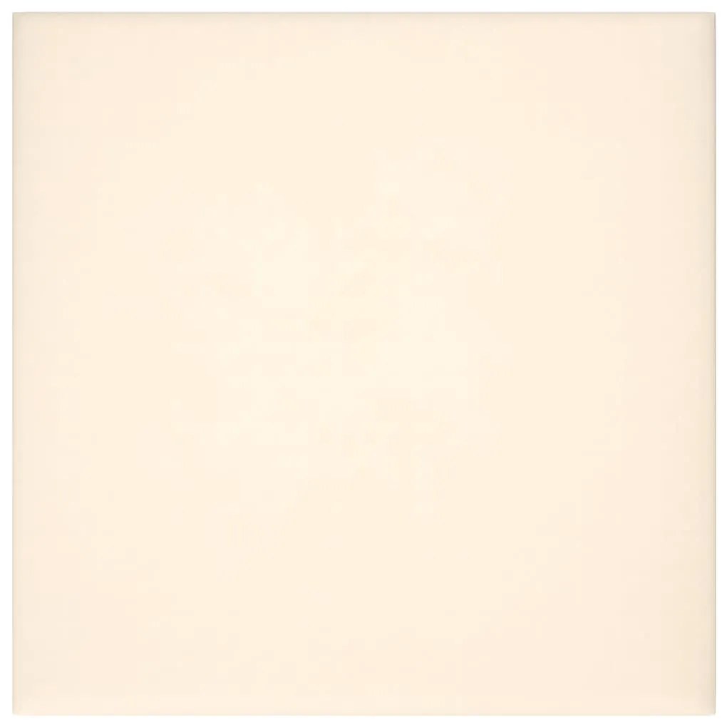 Painel de parede 12 pcs 30x30 cm veludo 1,08 m² cor creme