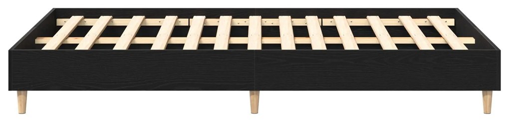 Estrutura de Cama vidaXL 140x190 cm em Madeira de Carvalho Preto