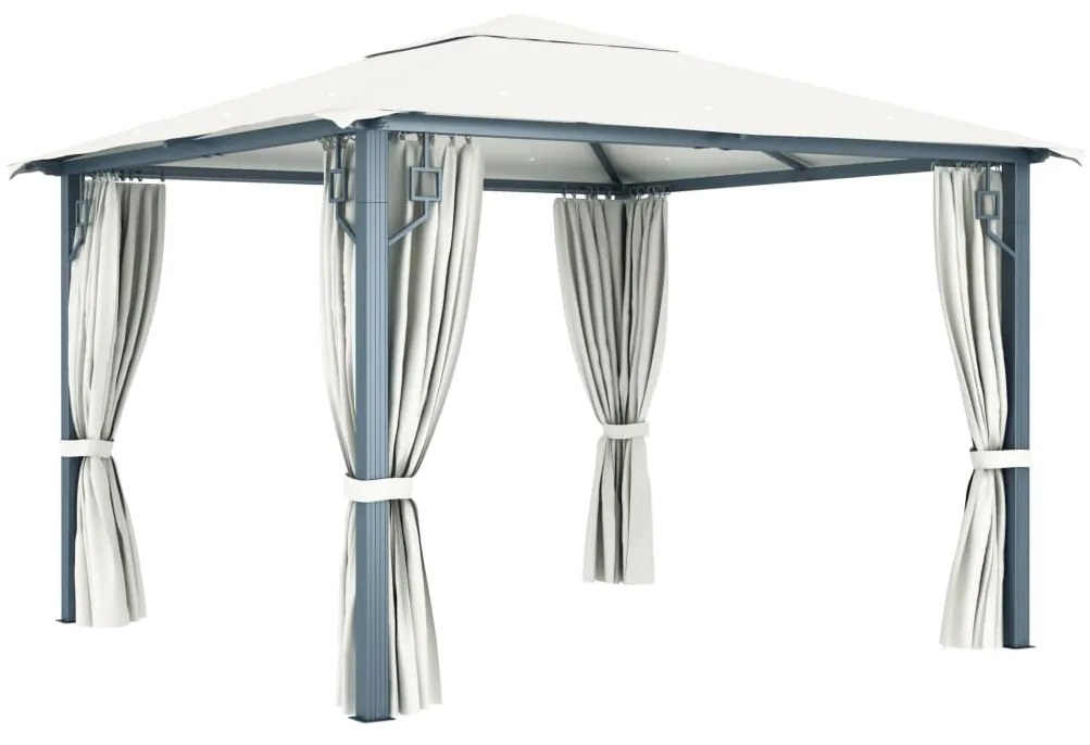 Pérgola 3x3 com Cortina e Rede Mosquiteira - Várias Cores
