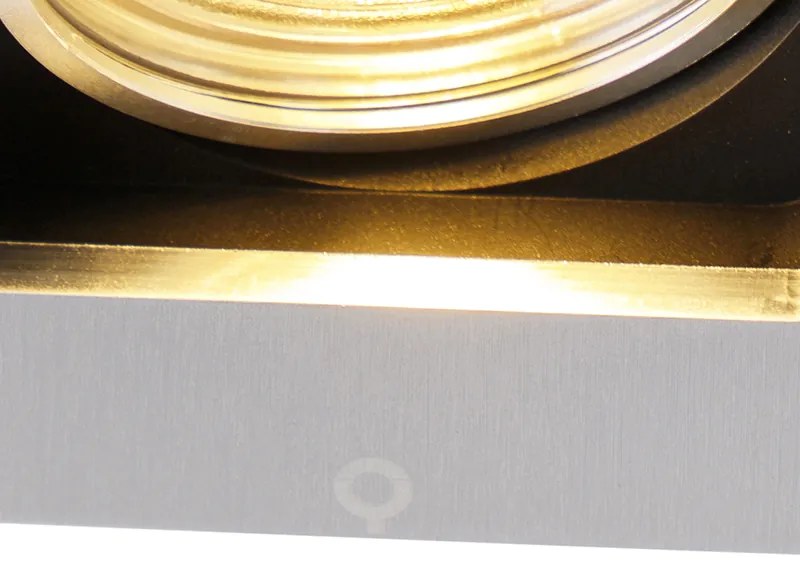 LED Foco embutido inteligente em aço com Wi-Fi GU10 inclinável - Qure Moderno