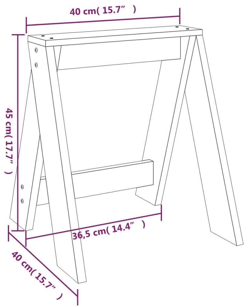 Bancos 2 pcs 40x40x45 cm pinho maciço branco