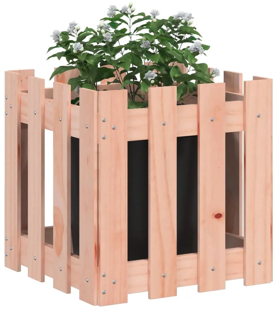 Vaso jardim c/ design cerca 40x40x40 cm madeira douglas maciça