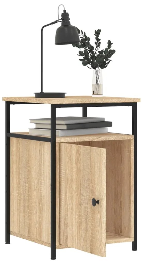 Mesa de cabeceira 40x42x60 cm derivados madeira carvalho sonoma