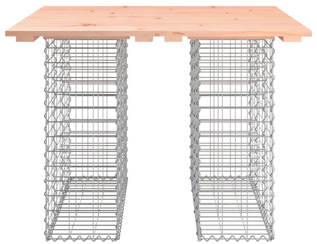 Banco jardim design gabião 100x102x72 cm madeira douglas maciça